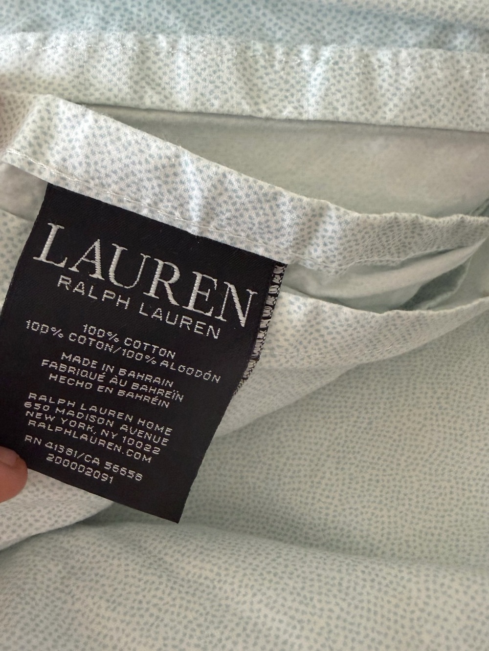Lauren Ralph Lauren Twin Sheets white & mint green